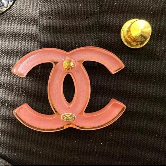❌❌SOLD❌❌AUTH Chanel RARE Coco Mark Pink Brooch - Picture 4 of 6